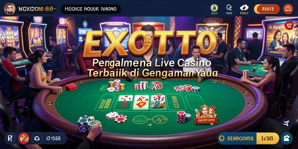 Tampilan gameplay Live Casino yang mendebarkan di EXOTOTO.