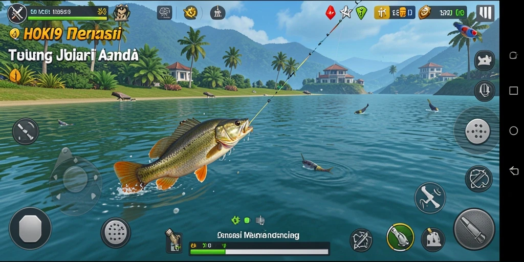 Tampilan menarik gameplay memancing HOKI9 yang penuh warna.