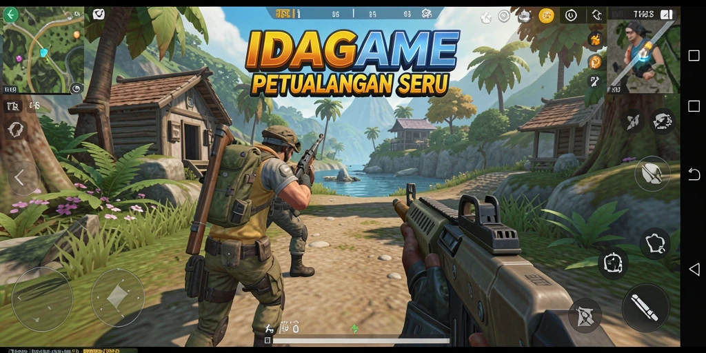 Screenshot gameplay menegangkan dari IDAGAME di tengah aksi TPS.