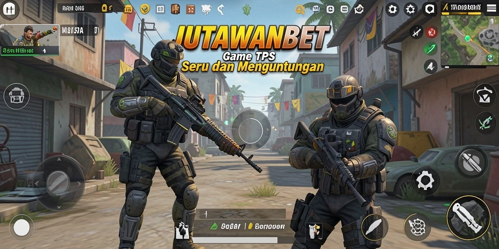 Tampilan gameplay seru dari JUTAWANBET dengan aksi TPS yang mendebarkan.