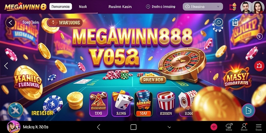 Screenshot gameplay MEGAWIN888 menampilkan suasana kasino yang menawan.