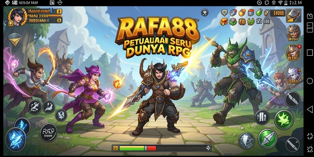 Tangkapan layar menunjukkan pemain melakukan pertarungan seru dalam RAFA88.
