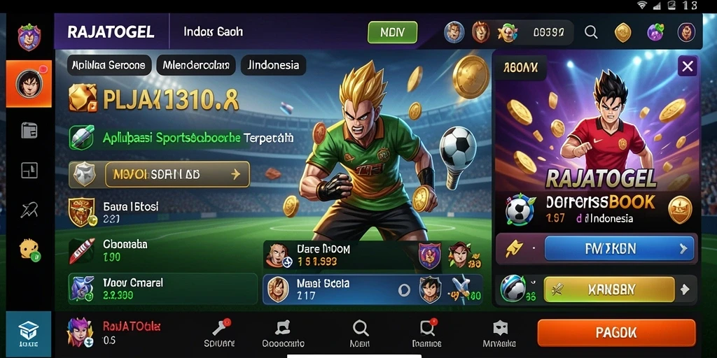 Screenshot permainan <strong>RAJATOGEL</strong> menampilkan antarmuka yang menarik dan fitur taruhan yang kaya.